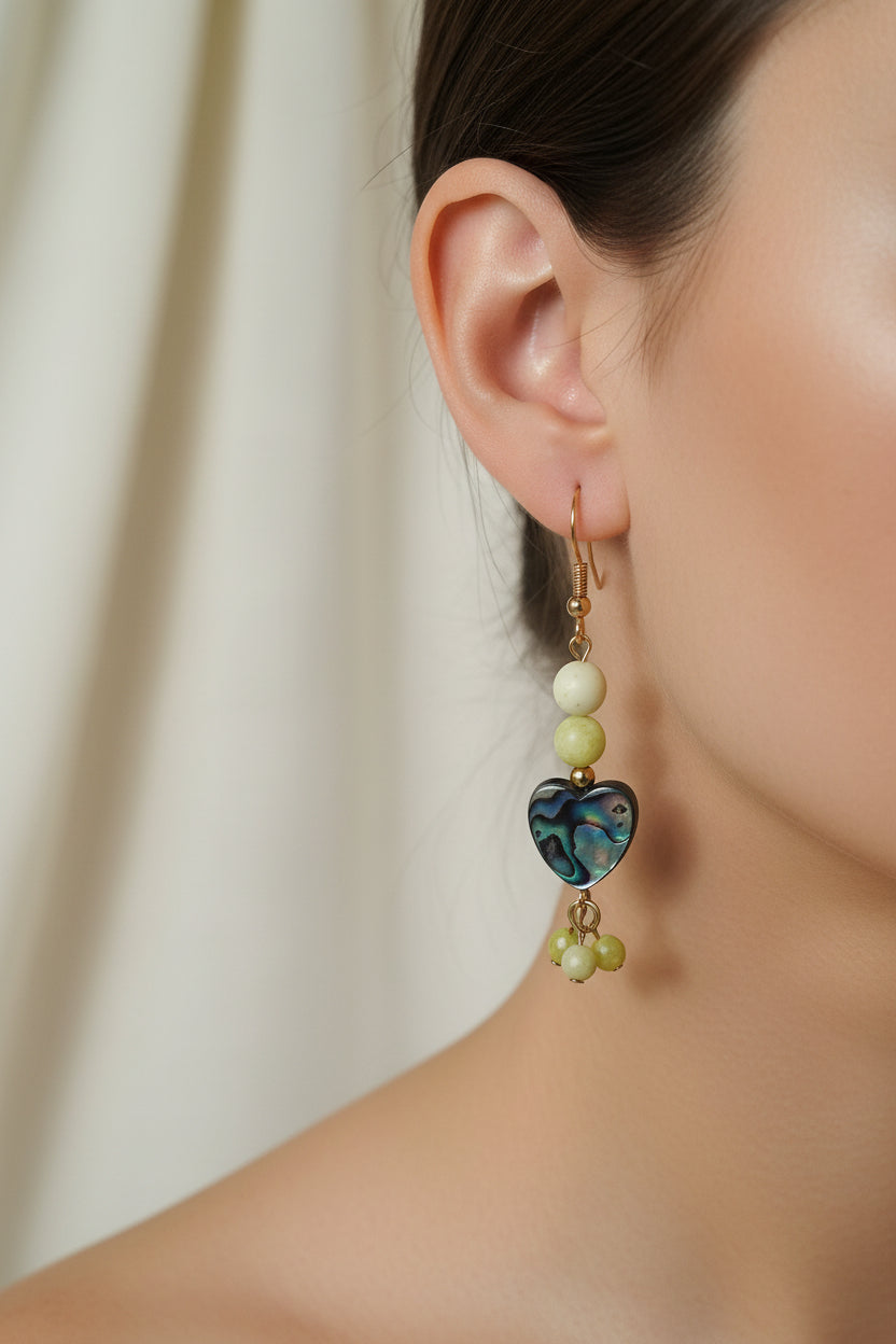 Matching Abalone Shell and Serpentine Set